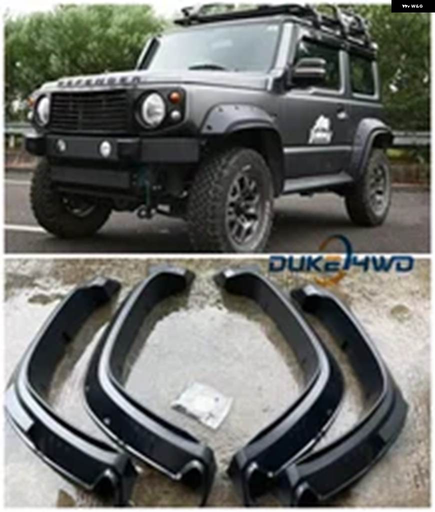 並行輸入品 車用フェンダーフレアアーチホイールアイブロウ プロテクター マッドガード ステッカー JIMNY JB74 2019-2022 JB23 Jの画像