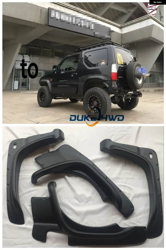 並行輸入品 車用フェンダーフレアアーチホイールアイブロウ プロテクター マッドガード ステッカー JIMNY JB74 2019-2022 JB23 Jの画像