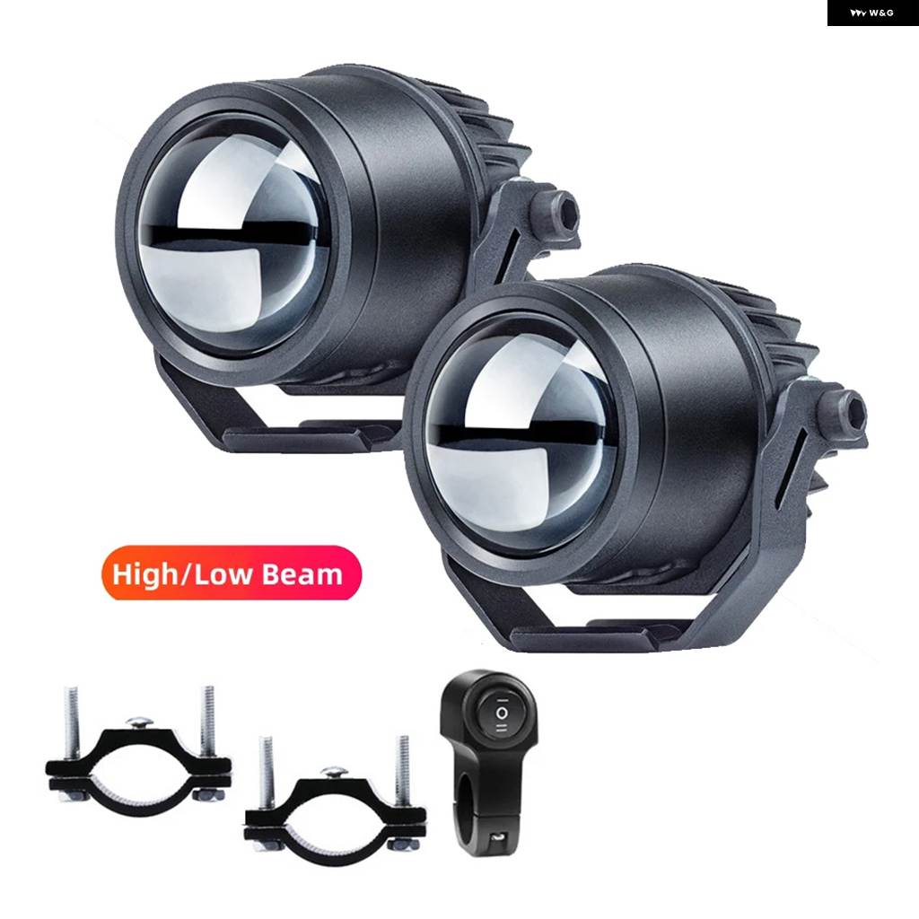 並行輸入品 バイク ライト オフロード フロント補助 6000LM 6000K/3000K スーパーミニ ドライビング LED ライト ヘッドライトの画像