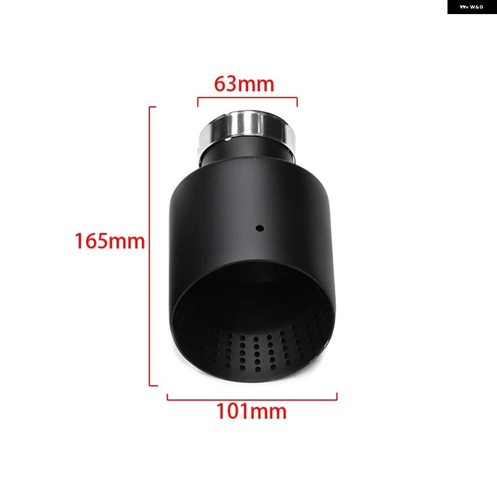 並行輸入品 1個 マット ステンレス 車用エキゾーストチップ システム パイプ エキゾーストチップ VW GTI MK7 GOLF7 ノズル 63MMの画像