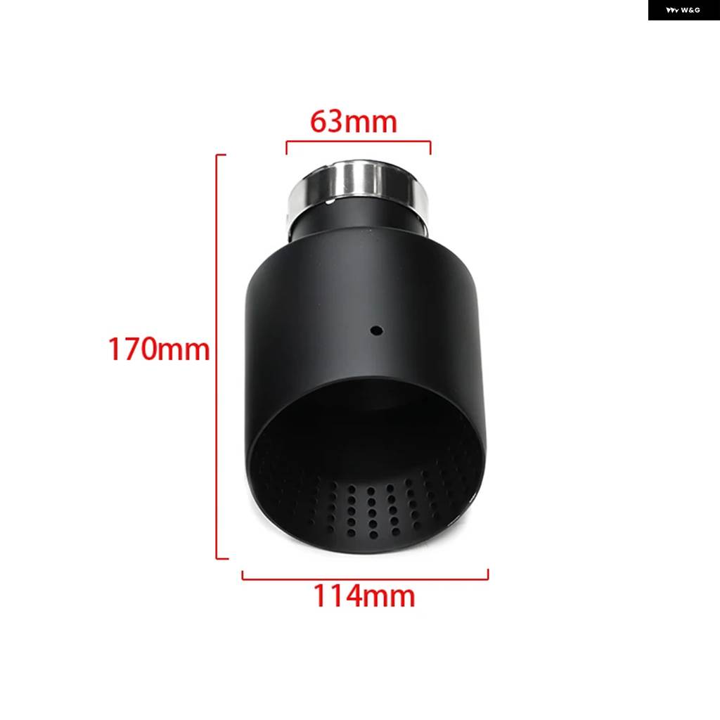 並行輸入品 1個 マット ステンレス 車用エキゾーストチップ システム パイプ エキゾーストチップ VW GTI MK7 GOLF7 ノズル 63MMの画像