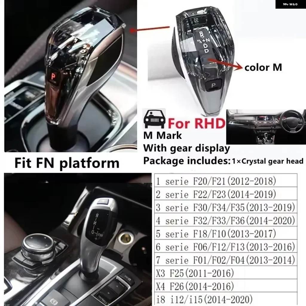 並行輸入品 クリスタル ギア シフト ノブ レバー スティック ハンドル 3個セット BMW 3 5シリーズ G20 G21 G28 G22 G23 G26 G15_10