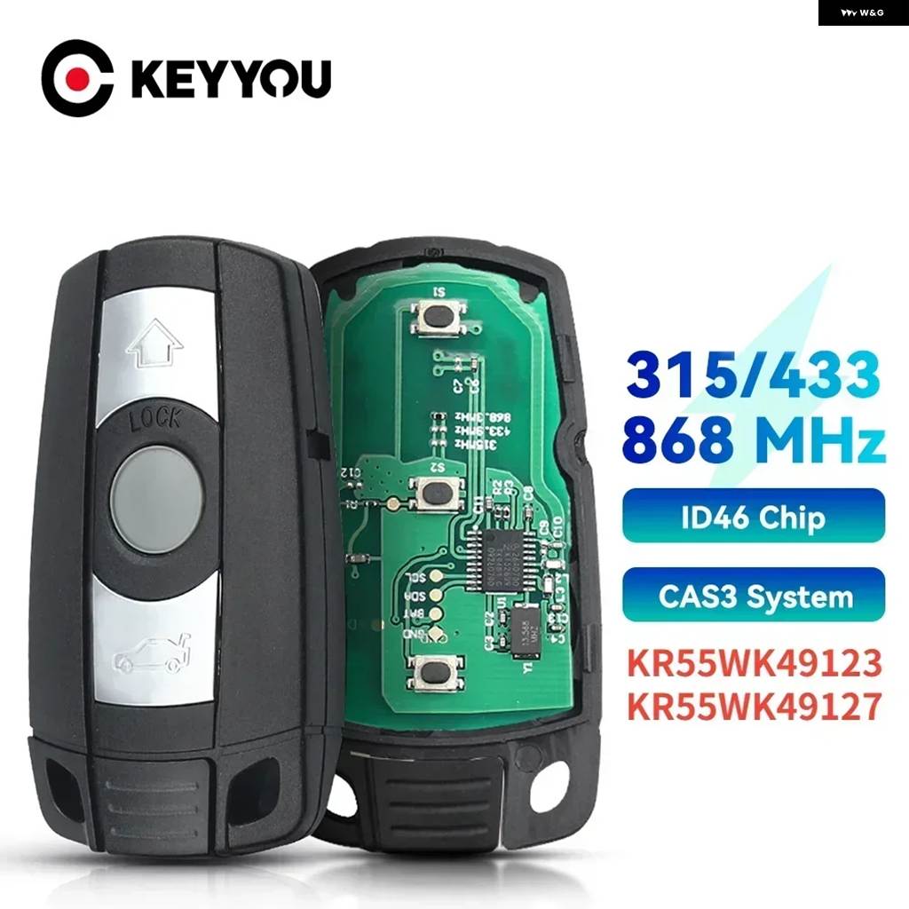 並行輸入品 BMW CAS3 システム リモートキー 5個 434MHZ/315MHZ/868MHZ FSK X5 X6 Z4 1/3/5/7シリーズ 車両スマートキーの画像