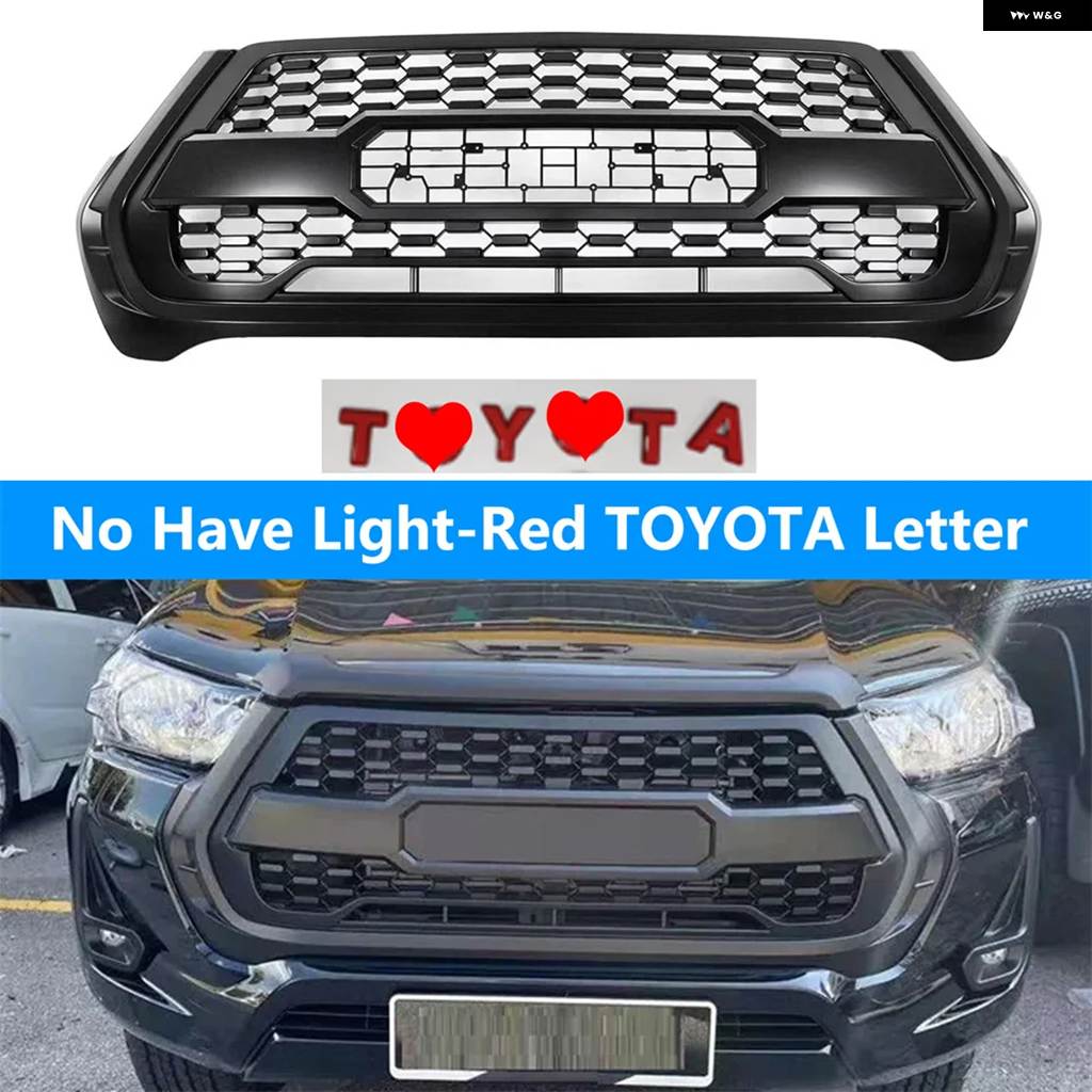 並行輸入品 トヨタ ハイラックス レボ 2021 2022 4X4 カー フロント グリル フロント バンパー レーシング グリル メッシュ レーの画像