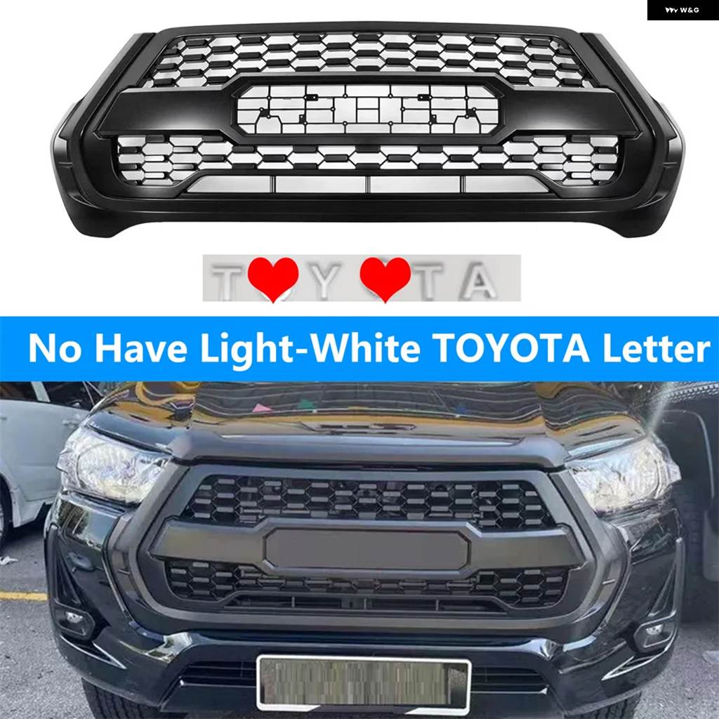 並行輸入品 トヨタ ハイラックス レボ 2021 2022 4X4 カー フロント グリル フロント バンパー レーシング グリル メッシュ レーの画像