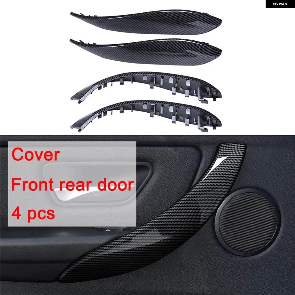 並行輸入品 BMW F30 F31 F32 F33 F34 F35 F36 F80 3 4シリーズ用 車内内装ドアプルハンドルカバー カーボンハンドルカバーの画像