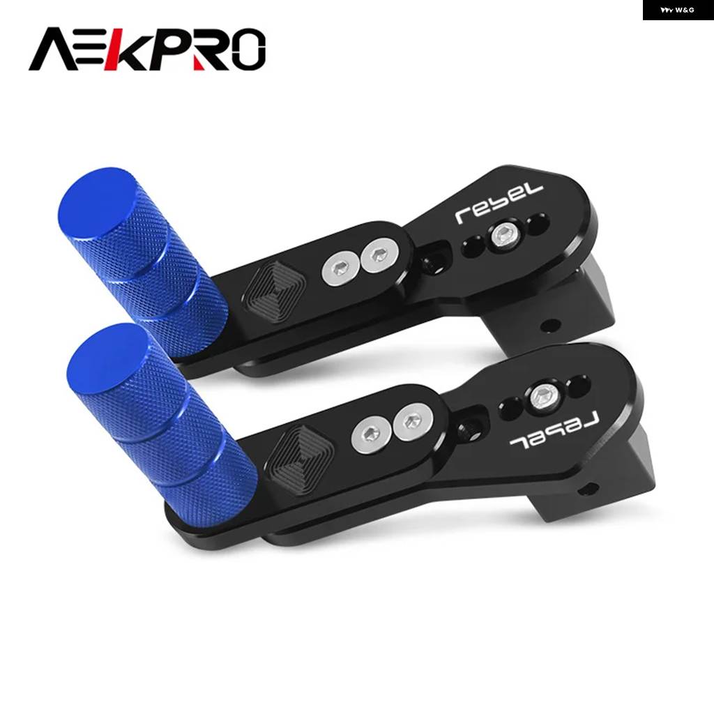並行輸入品 REBEL CM300 500 250 CMX300 CMX500 CMX1100 REBEL バイク マルチアングル テレスコピック リア フットレスト フットの画像