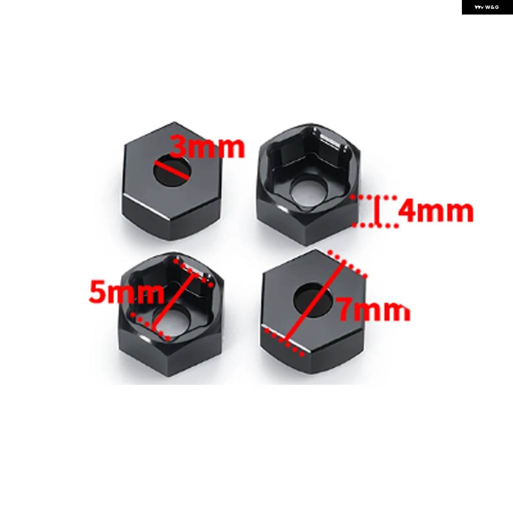 並行輸入品 4個 5MM7MM / 5MM12MM ホイール六角ハブ アダプター CON