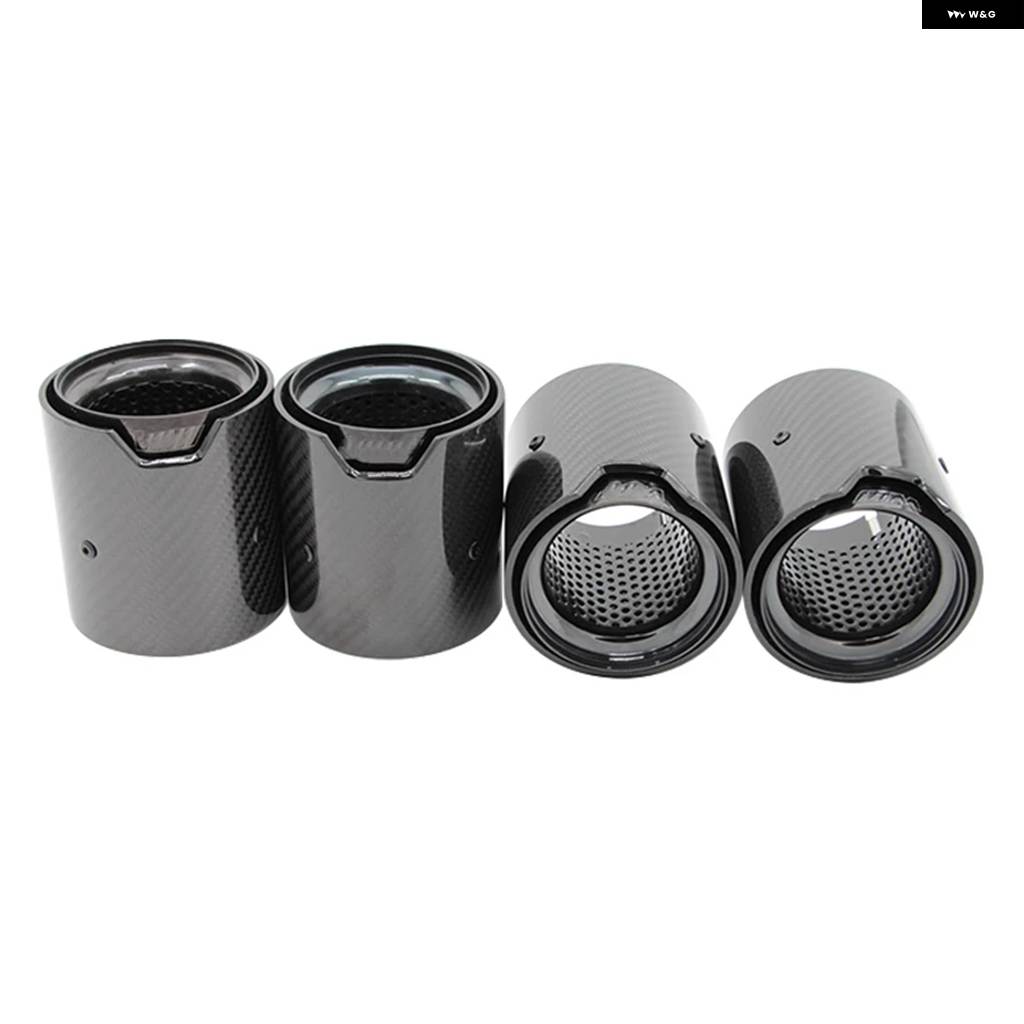 並行輸入品 BMW M2 F87 M3 F80 M4 F82 F83 排気 パイプ チップ ツーリング MP パフォーマンスパーツ カーボンメッキの画像