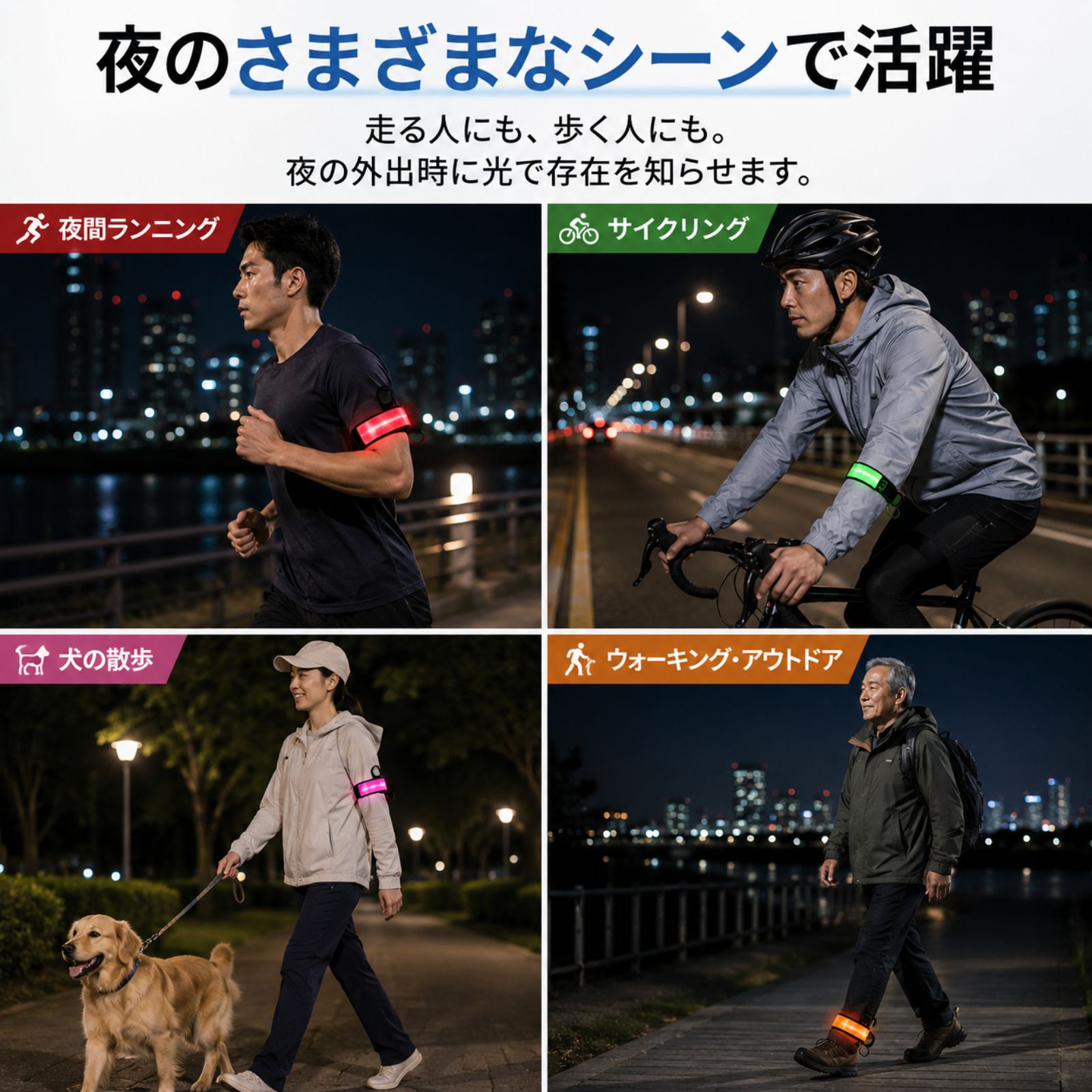 ランニング サイクリング 犬の散歩 ウォーキング