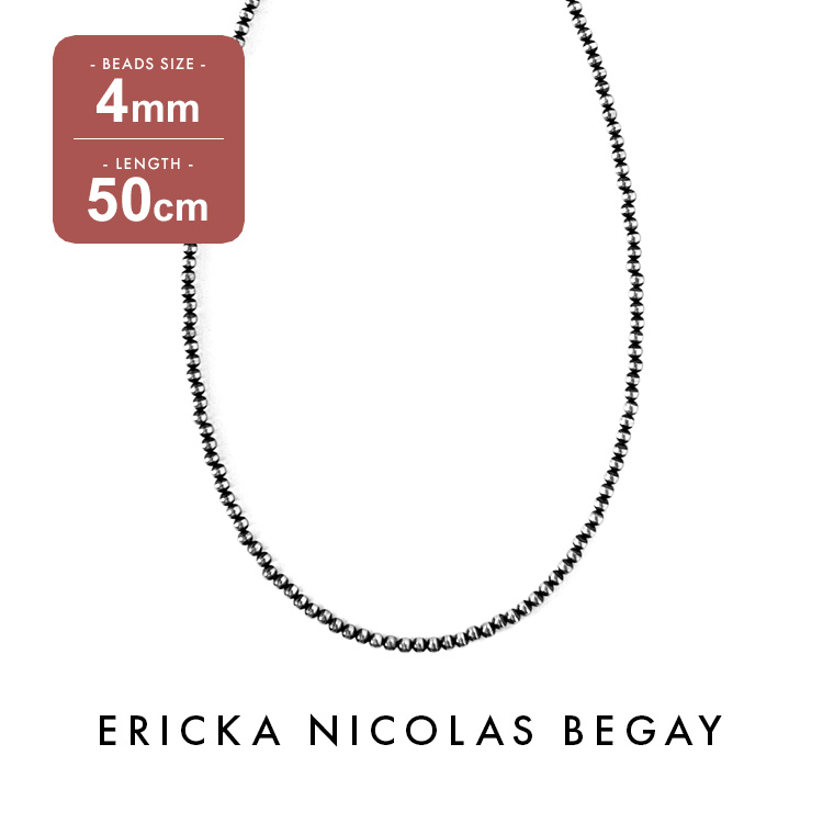 エリッカニコラスビゲイ　ナバホパールネックレス4mm/50cm ERICKA NICOLAS BEGAY エリッカ ニコラス ビゲイ【4mm/50cm