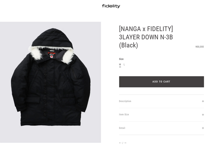 FIDELITY（フェデリティー） 期間限定10%OFF！ジャケット NANGA x