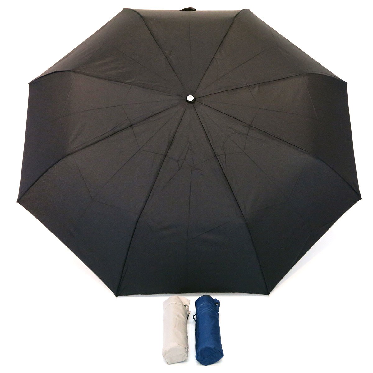 折りたたみ傘 軽量 大きい メンズ ブラック グレー ネイビー