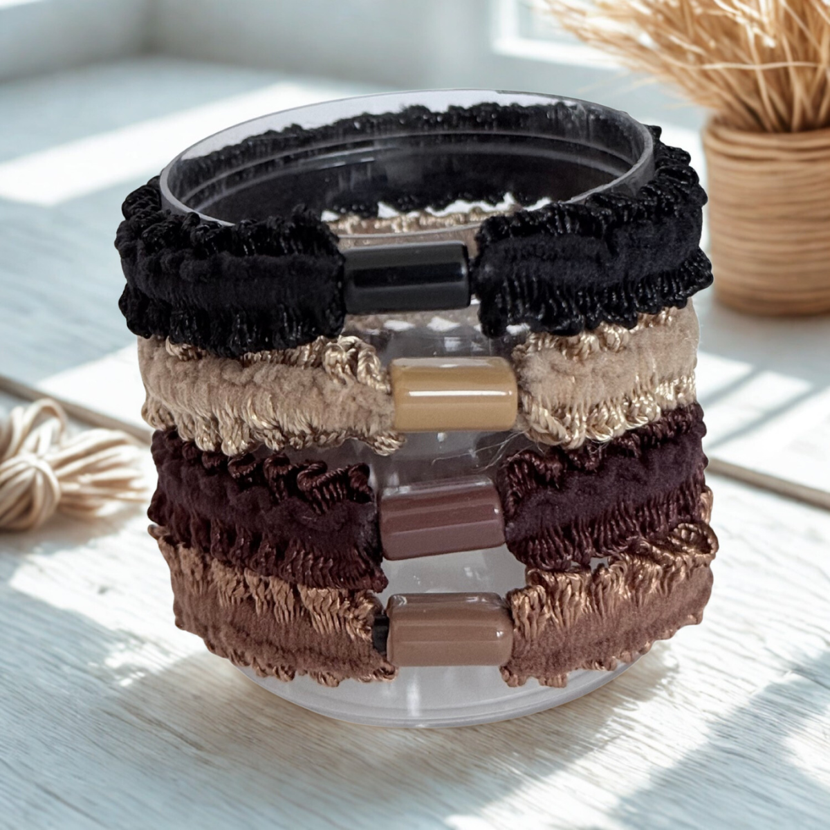 ヘアゴム レディース 髪ゴム 4本 5本セット 無地 フリル かわいい