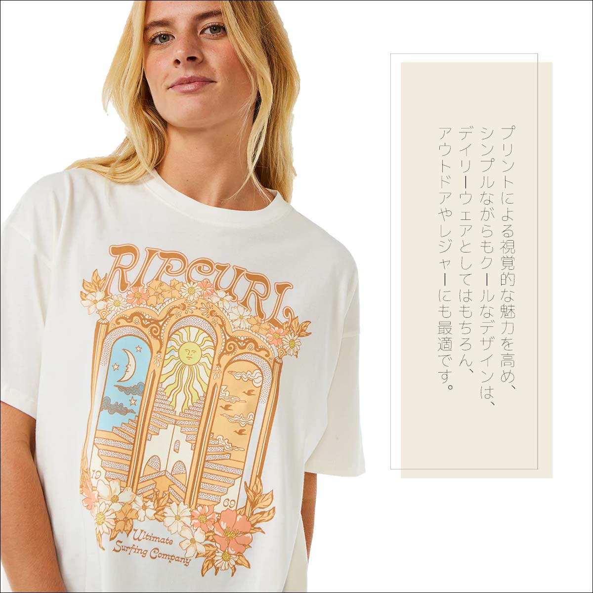 24 SS RIPCURL リップカール Tシャツ TROPICAL TOUR HERITAGE
