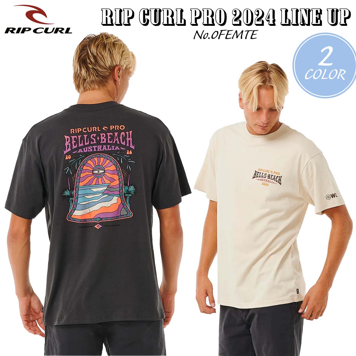 24 SS RIPCURL リップカール Tシャツ RIP CURL PRO 2024 LINE UP 半袖