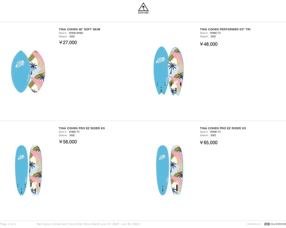 Wave bandit 9'0 Tina Cohenモデル