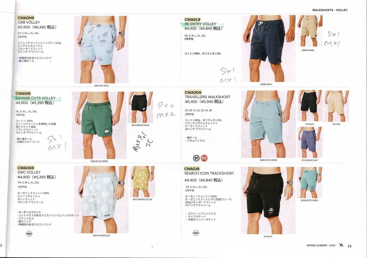 RIP CURL（リップカール） 22 SS RIPCURL ハーフパンツ SAVAGE CUTS