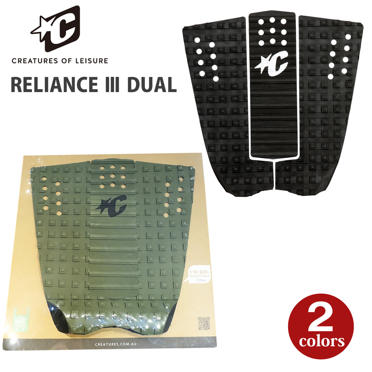 【新品】RELIANCE Ⅲ デッキパッド CREATURESOFLEISURE RELIANCE III - Premium Traction For Serious Surfers