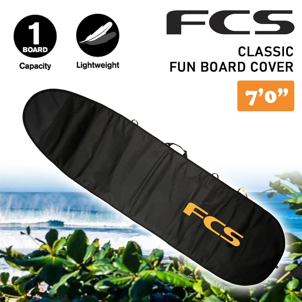 FCS エフシーエス サーフボードハードケース クラシックカバー 7’0” FCS 25 FCS ボードケース ハードケース CLASSIC FUN BOARD COVER 7'0