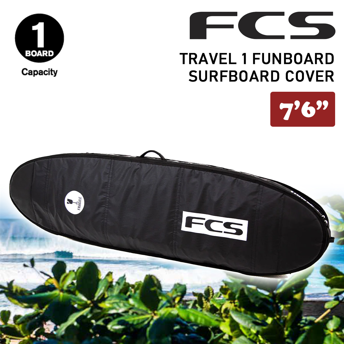 【新品】FCS トラベル1 travel1 6'3 FCS Travel 1 Funboard Surfboard Cover - FCS JAPAN