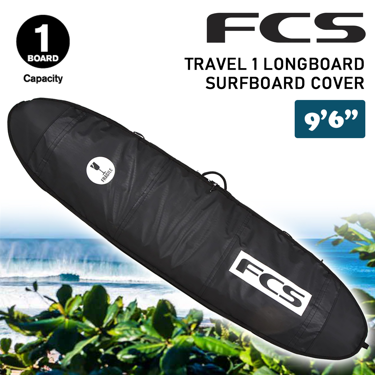 予約商品 25 FCS ボードケース ハードケース TRAVEL 1 LONGBOARD COVER 9'6” 9.6 トラベル1 ロングボード  サーフボード カバー ケース 日本正規品 : fcs-tr1-lb96 : オーシャン スポーツ - 通販 - Yahoo!ショッピング