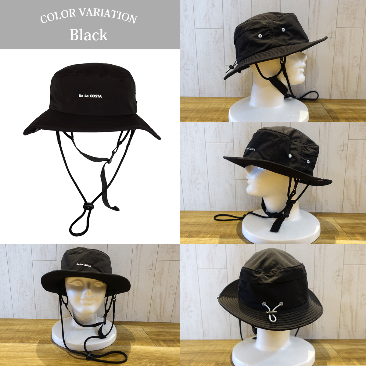 25 De La COSTA デラコスタ サーフハット Surf Hat 帽子 ナイロン UV