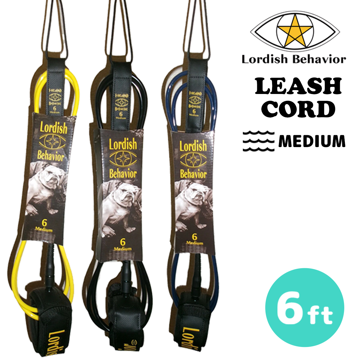 新品  Lordish Behavior シーガル 裏起毛 Lサイズ Lordish Behavior：リーシュコード 6ft Medium 3色展開 オール