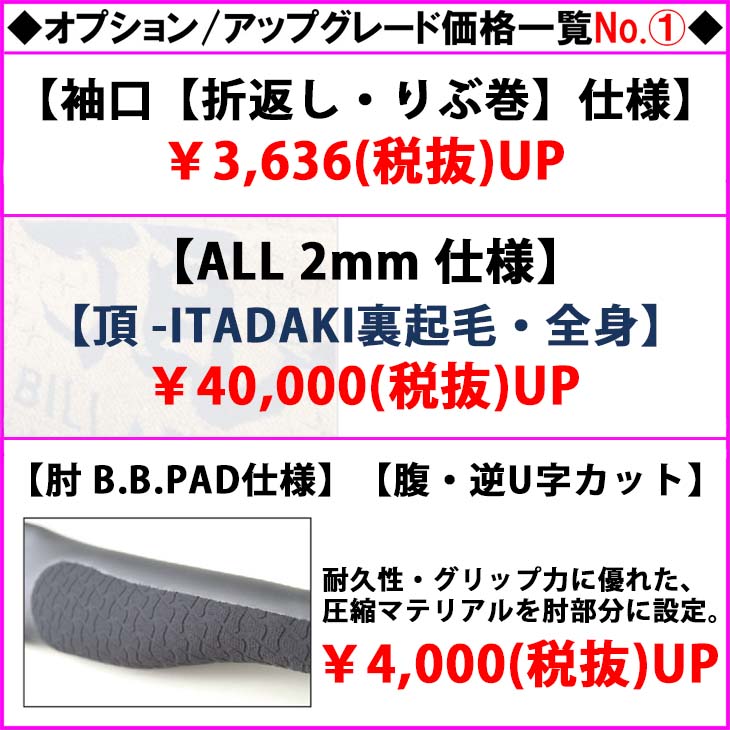 BILLABONG カスタムオーダー タッパー Mサイズ BILLABONG 25 SS ビラボン 長袖タッパー ウエットカスタム FRONT