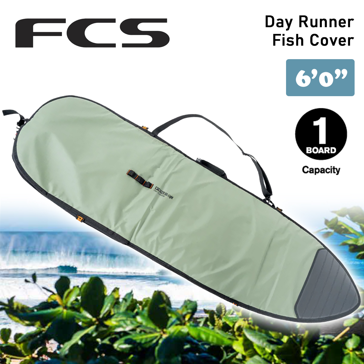 FCS 26 FCS ボードケース ハードケース 6'0” 6.0 デイランナー