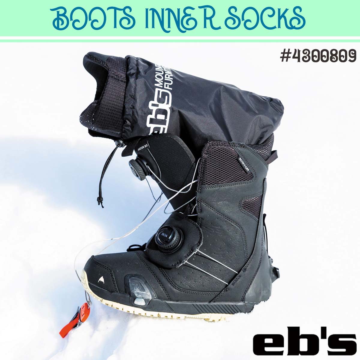 23/24 eb's エビス ブーツインナーソックス BOOTS INNER SOCKS 2枚入り スキー スノボ ユニセックス #4300809  日本正規品