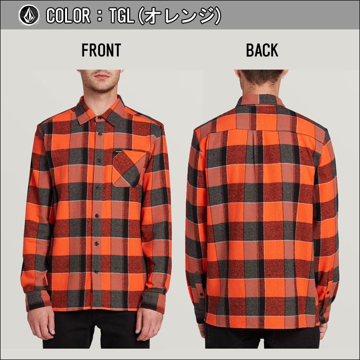 VOLCOM 19 ボルコム チェック シャツ 長袖 コットン100