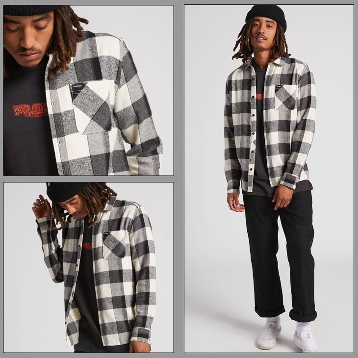 volcom - ボルコム 長袖チェックシャツ VOLCOM 19 ボルコム チェック シャツ 長袖 コットン100