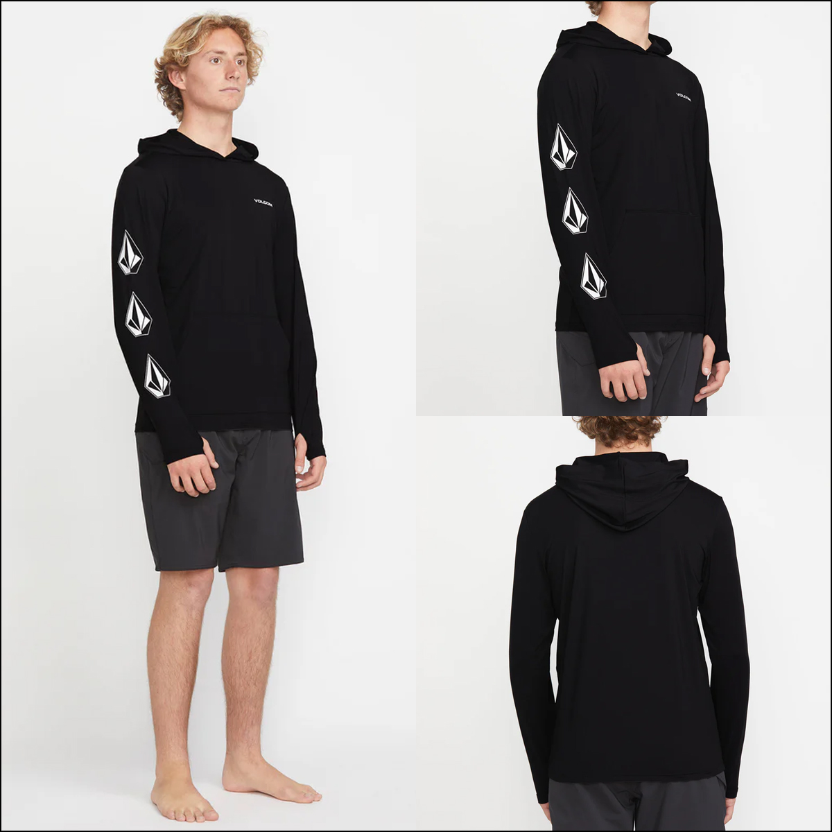 VOLCOM（ボルコム） 25 VOLCOM 長袖 ラッシュガード パーカー フード