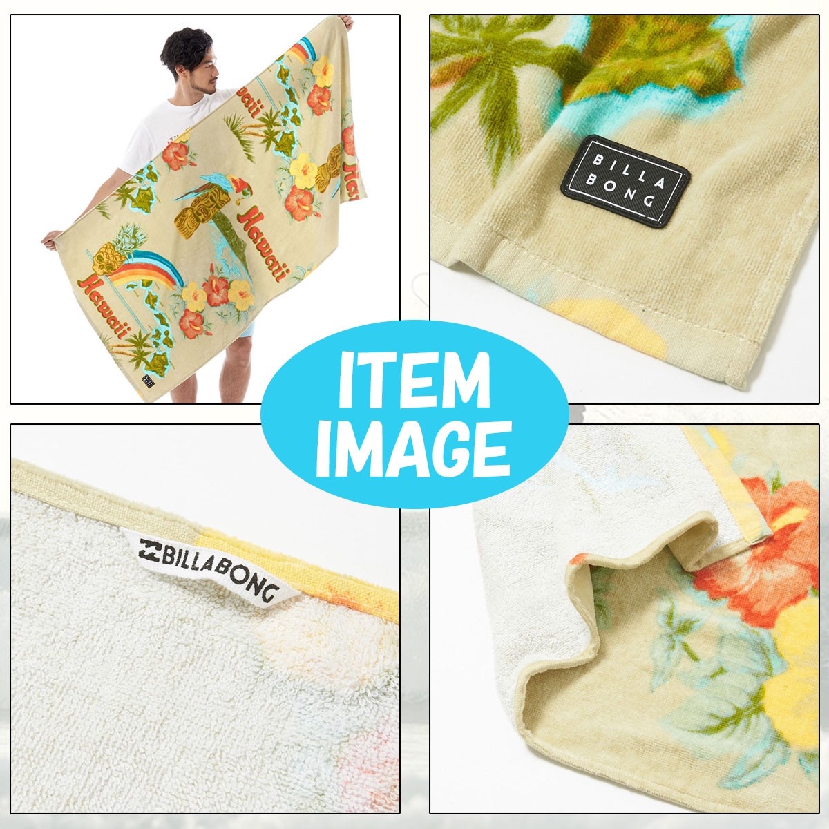 BILLABONG（ビラボン） 19 BILLABONG メンズ ビーチタオル WAVES TOWEL