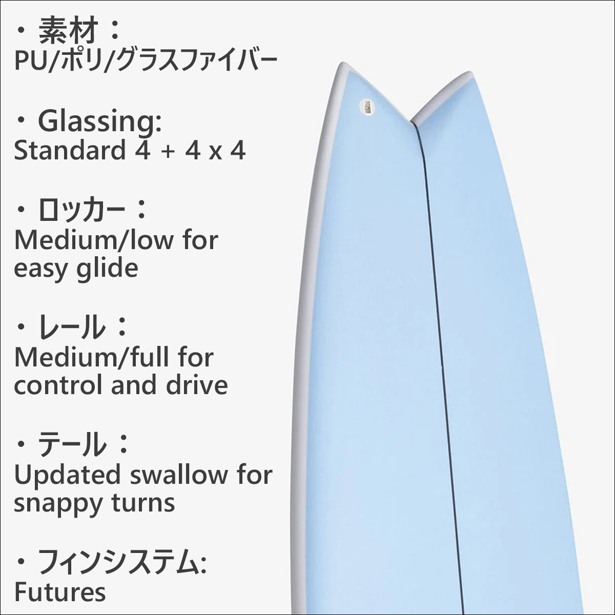 26 ALOHA SURFBOARDS アロハ サーフボード KEEL FISH 5'10 PU 2fin