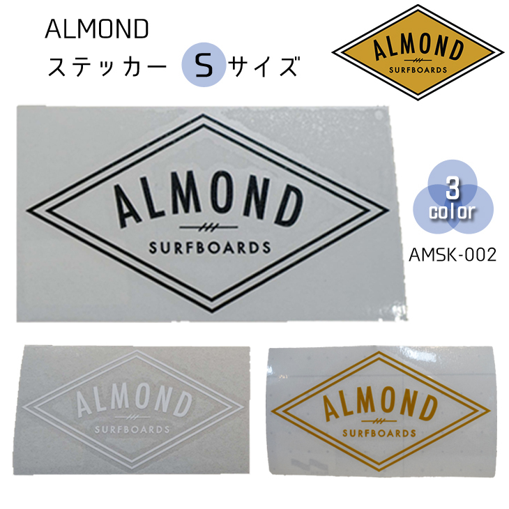 Almond Surfboards & Design アーモンドサーフ ステッカー Sサイズ