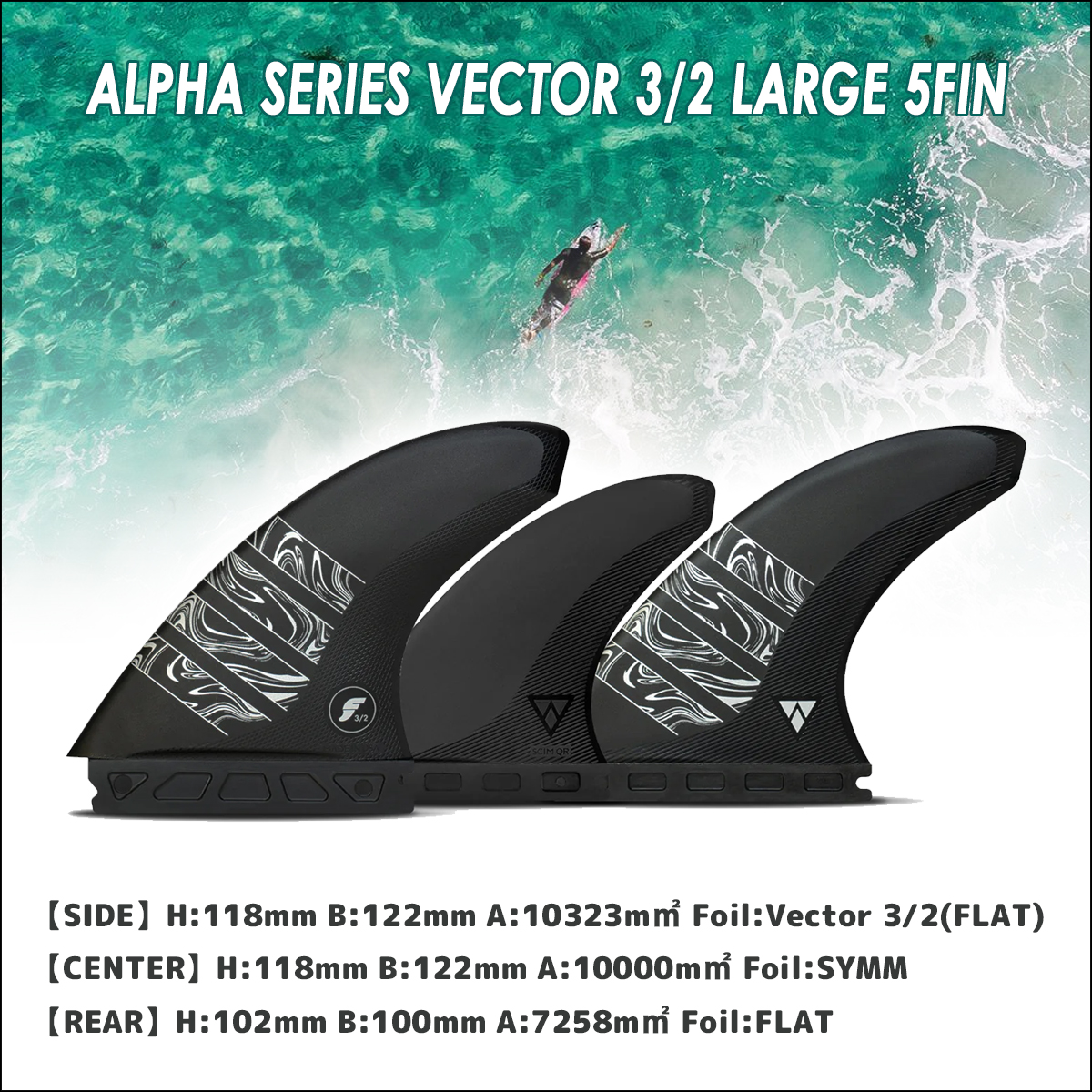 futures. 24 フューチャー フィン ALPHA VECTOR 3/2 LARGE
