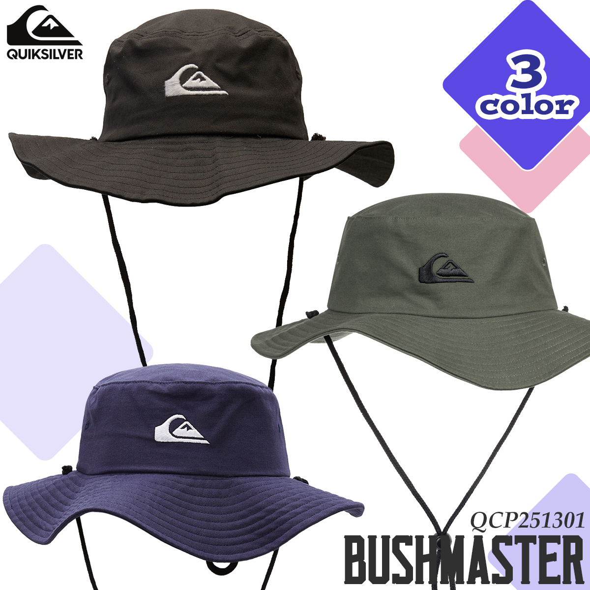 Quiksilver 25 QUIKSILVER クイックシルバー ハット BUSHMASTER