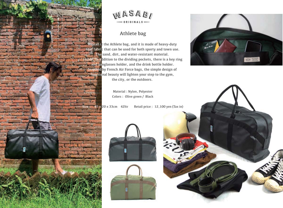 25 Wasabi originals ワサビオリジナル ボストンバッグ かばん 42L