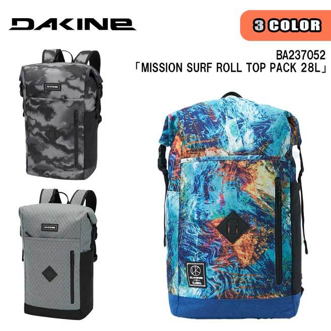 21 DAKINE ダカイン バッグ DAKINE MISSION SURF ROLL TOP PACK 28L バッグパック 防水 軽量 大容量  通気性 2021年春夏 品番 BA237-052 日本正規品