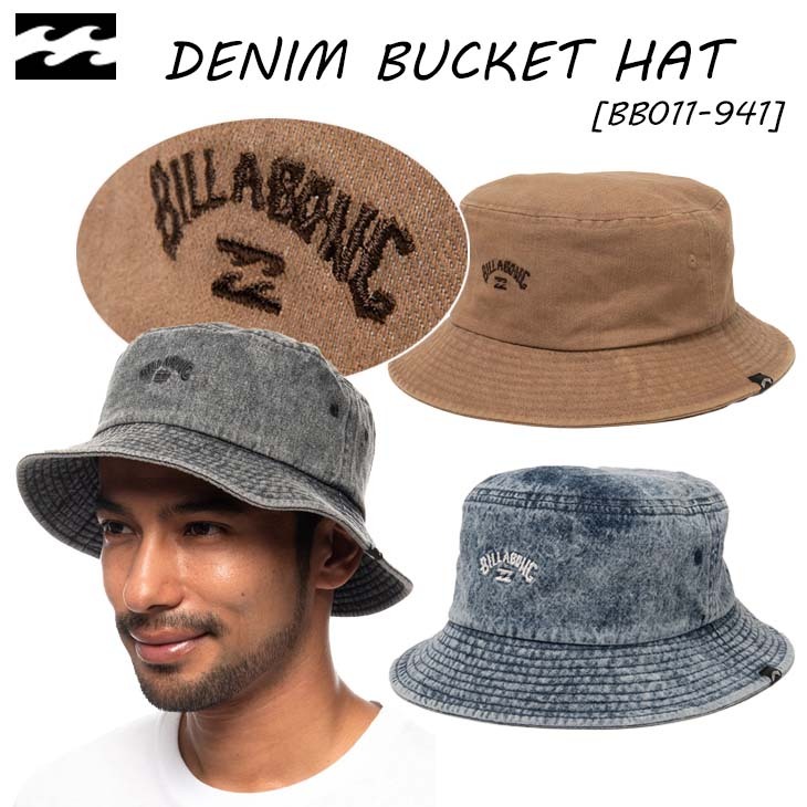 【当店一番人気】 BILLABONG 21 帽子 HAT BUCKET DENIM バケットハット ビラボン 帽子、キャップ