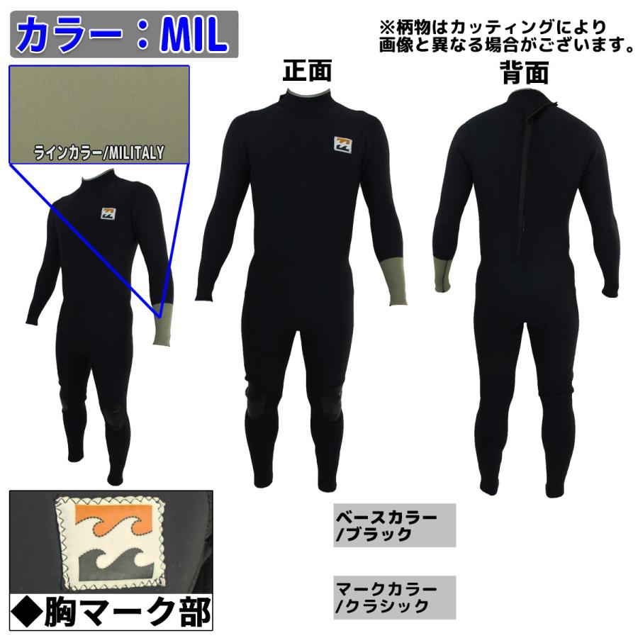 22 BILLABONG ビラボン フルスーツ ウェットスーツ ウエットスーツ バックジップ バリュー 3×2ミリ 春夏用 メンズモデル 2022年 BC018-012 日本正規品
