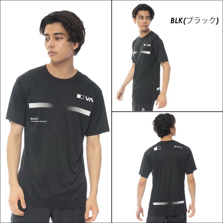 RVCA ルーカ ラッシュガード 半袖Tシャツ M,XLサイズ ブラック RVCA ラッシュガード RVCA/ルーカ ラッシュガード/水陸両用