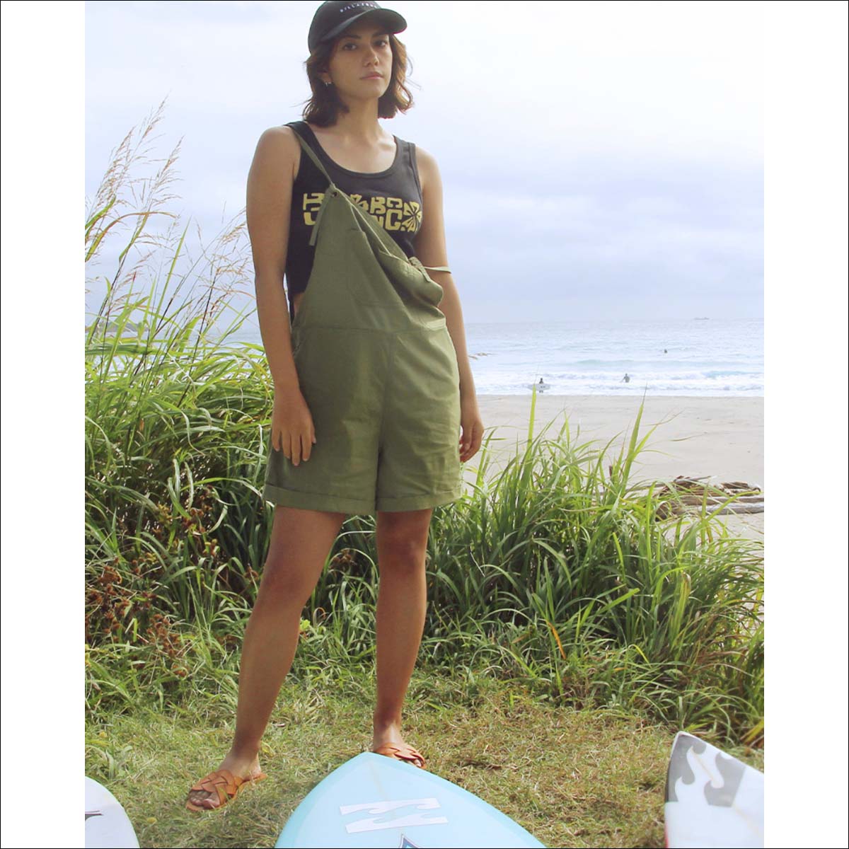BILLABONG オールインワン グリーン系 BILLABONG オールインワン グリーン系