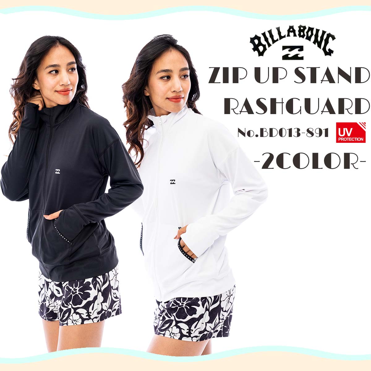 BILLABONG（ビラボン） 23 HS BILLABONG 長袖ラッシュガード ZIP UP