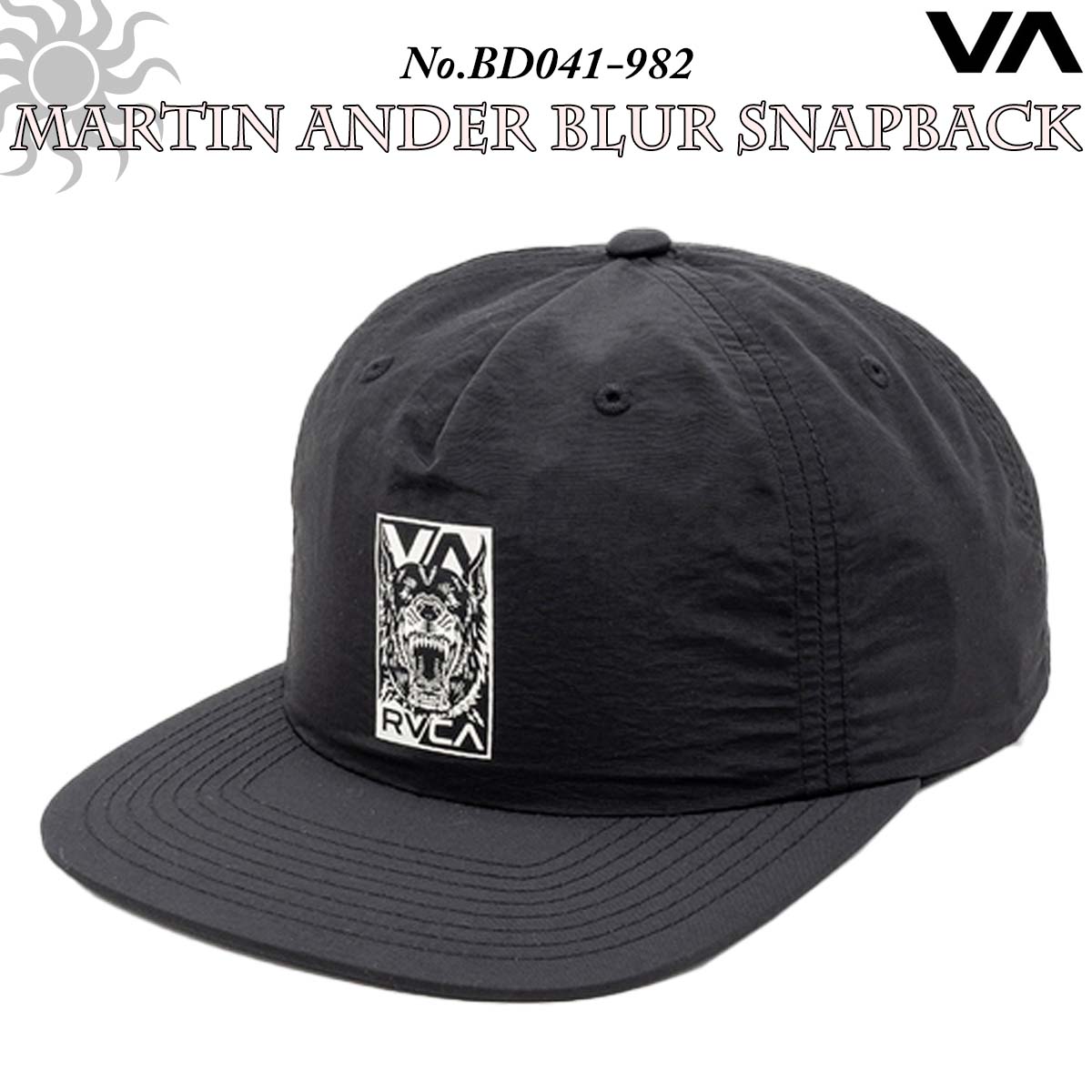 23 SS RVCA ルーカ キャップ MARTIN ANDER BLUR SNAPBACK 帽子 CAP