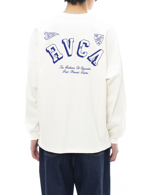 23 RVCA ルーカ ロンT IV LEAGUE LS 長袖 トップス Tシャツ バックプリント 英字 メンズ 2023年秋冬 品番  BD042-069 BD042069 日本正規品