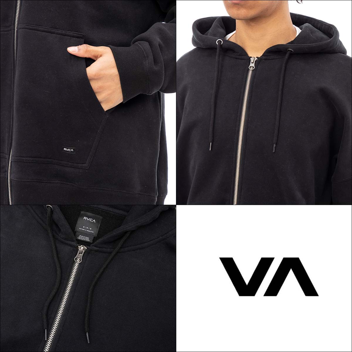 RVCA（ルーカ） 23 RVCA パーカー FAKE RVCA ZIP HOODIE 長袖 トップス