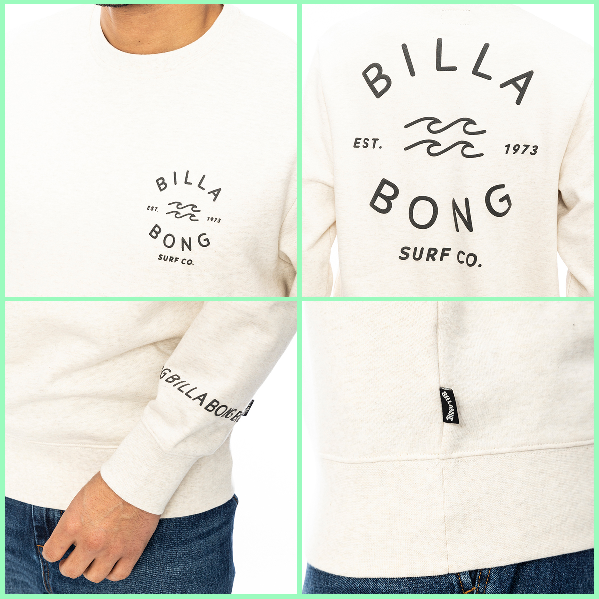 BILLABONG（ビラボン） 24 BILLABONG トレーナー ONE TIME ロング